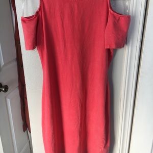 Fitted off shoulder party dress